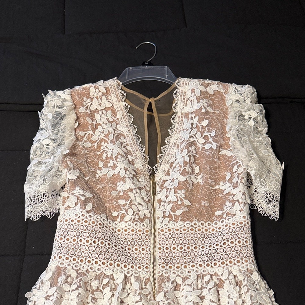 Bronx and Banco White Lace Mini Dress - Picture 15 of 16